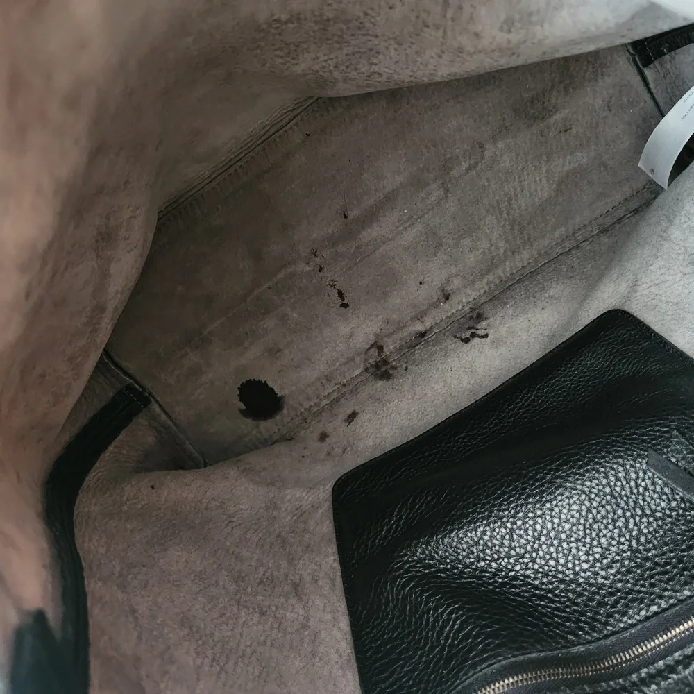Eileen Fisher Black Leather Hobo Tote Shoulder Bag
